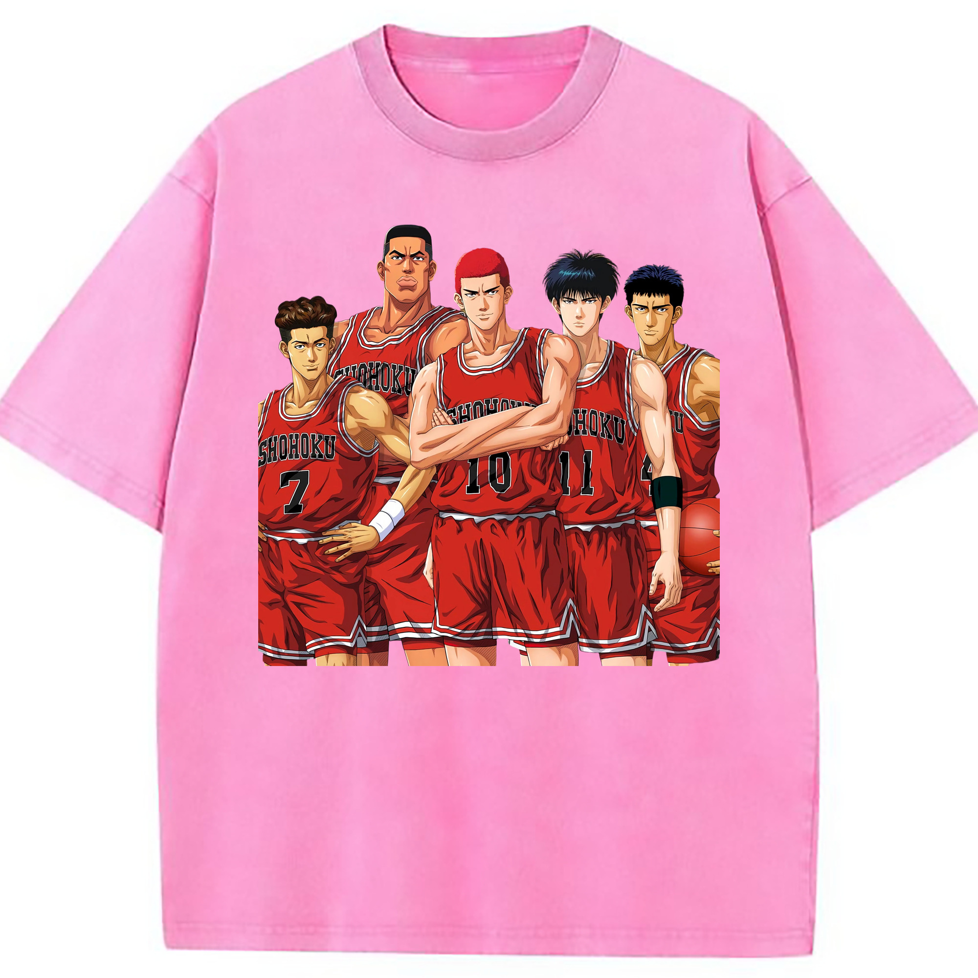 （画像用） SLAM DUNK／スラムダンク 綿100% ヴィンテージ風 半袖Tシャツ（フロントプリント）